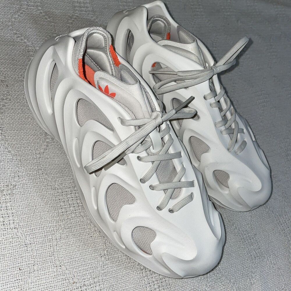 Adidas Adifoam Men’s Athletic Shoes Size 8 M White Cut Outs Athleisure NWOB
